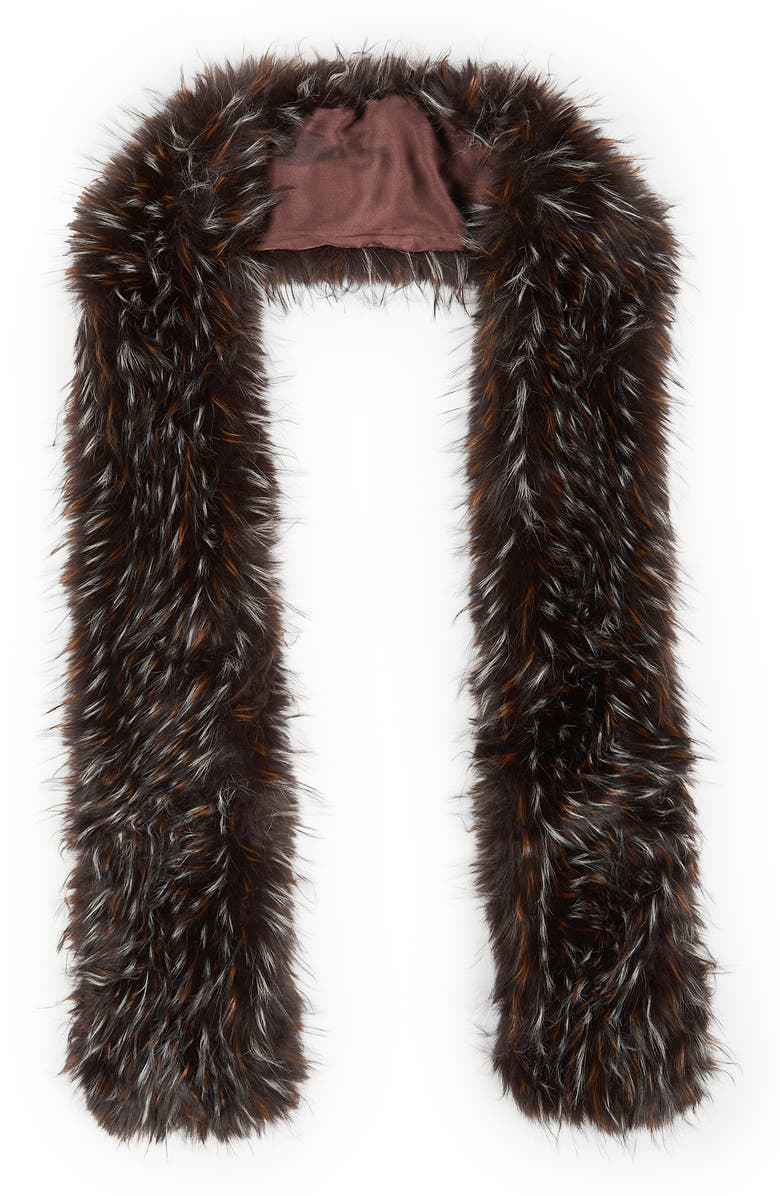 SAACHI Faux Fur Scarf, Alternate, color, Brown Multi