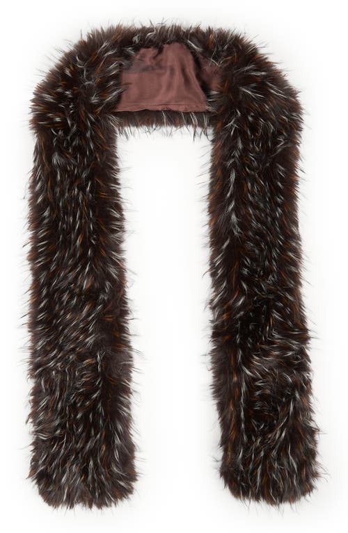 Saachi Faux Fur Scarf In Multi