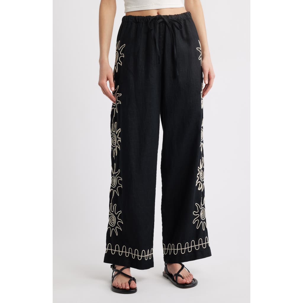 Rails Emmie Drawstring Wide Leg Linen Pants