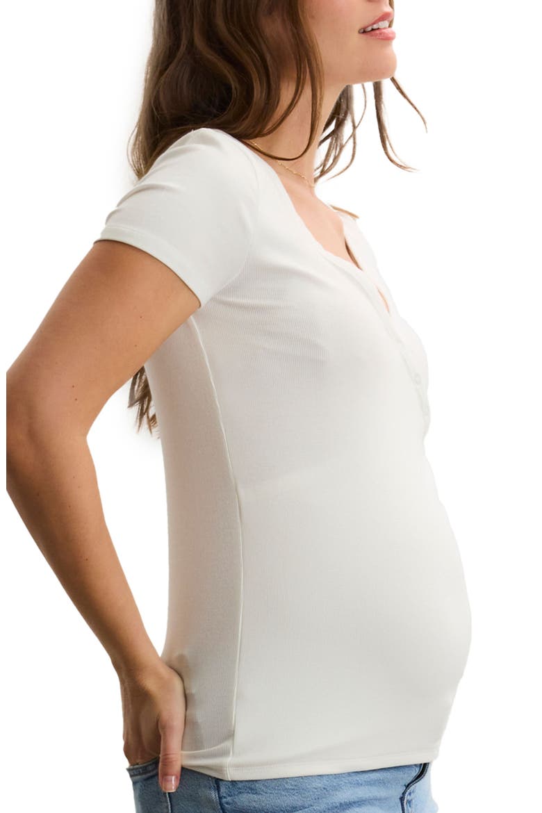 The Softest Rib Nursing Tee, Alternate, color, White