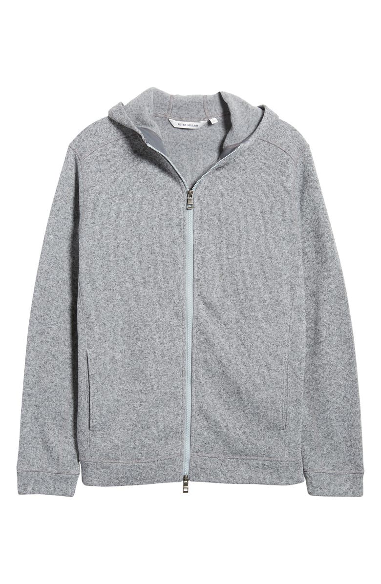 Peter Millar Crown Sweater Fleece Zip Hoodie, Alternate, color, 