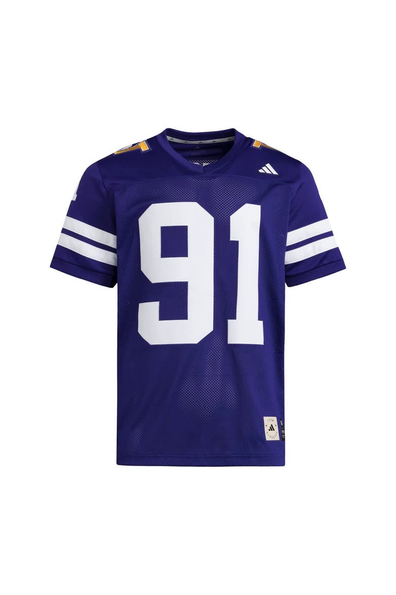 Men's adidas  Purple Washington Huskies 1991 National Championship Anniversary Icon Football Jersey, Alternate, color, Purple