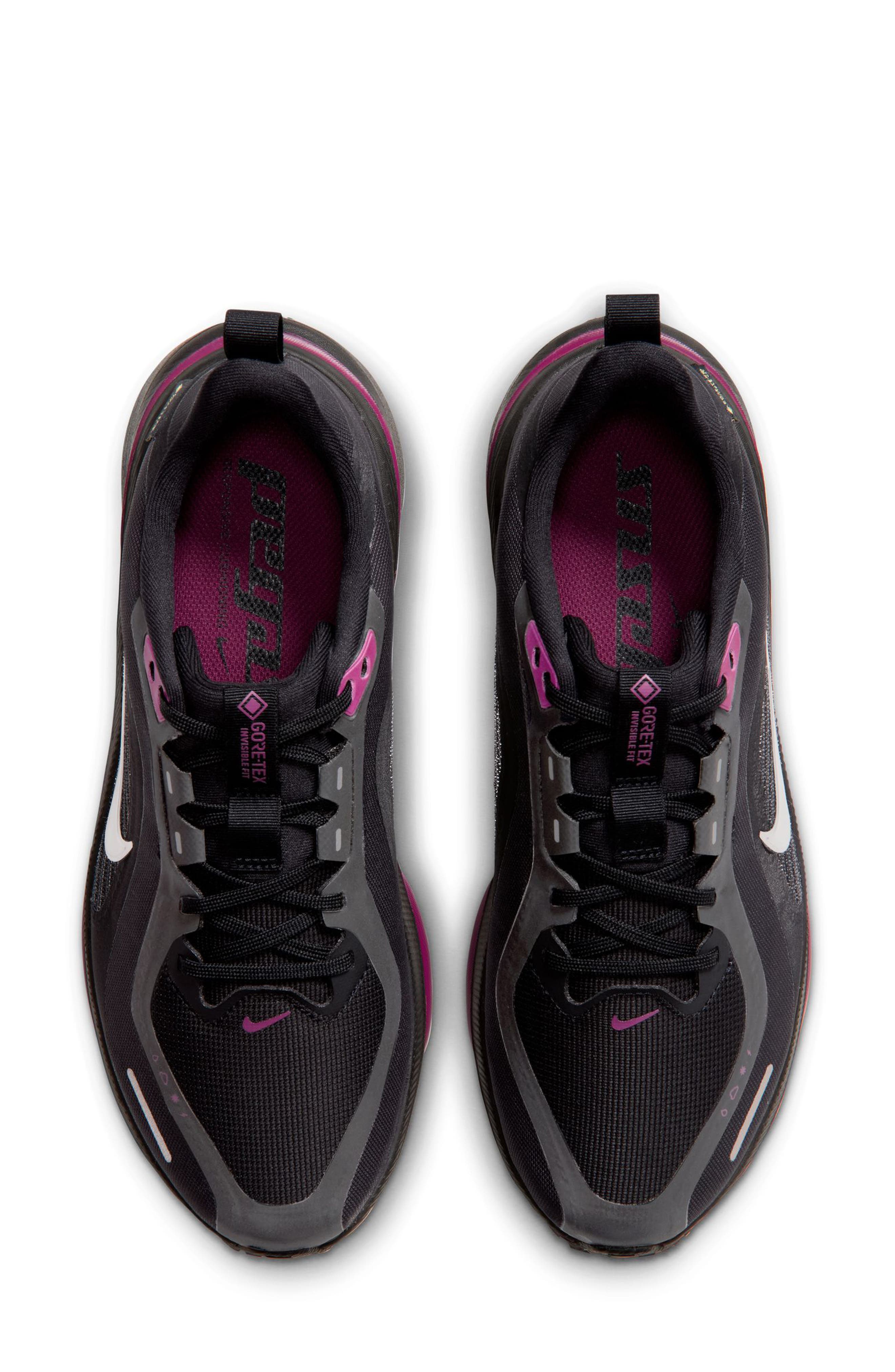 Air Zoom Pegasus 42 GORE-TEX Waterproof Running Shoe, Alternate, color, BLACK/ SILVER-BERRY