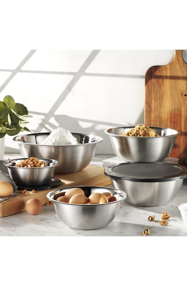 GLOMERY Stainless Steel Mixing Bowls and Airtight Lids - Set of 5, Alternate, color,