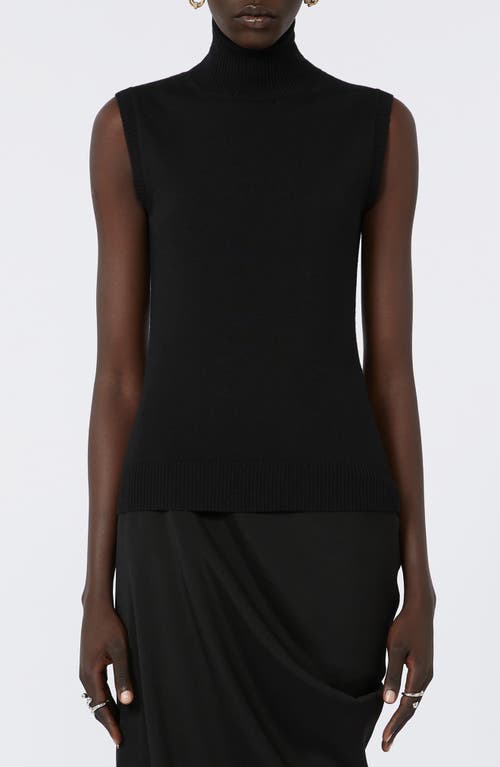 Sportmax Vertigo Sleeveless Virgin Wool Sweater In Black