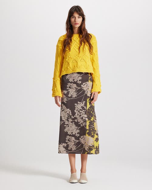Theo The Label Hydra Printed Maxi Skirt In Brown