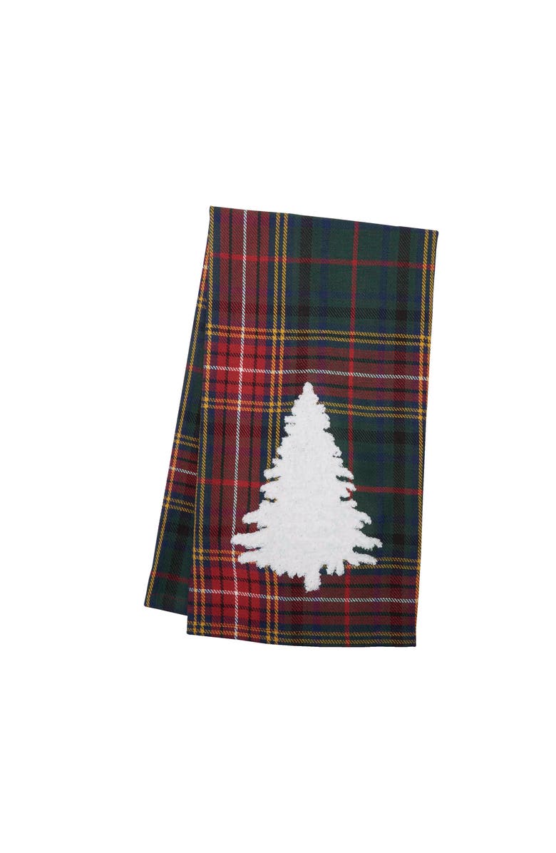 C&F Home Green Lennox Tree Towel, Main, color, White