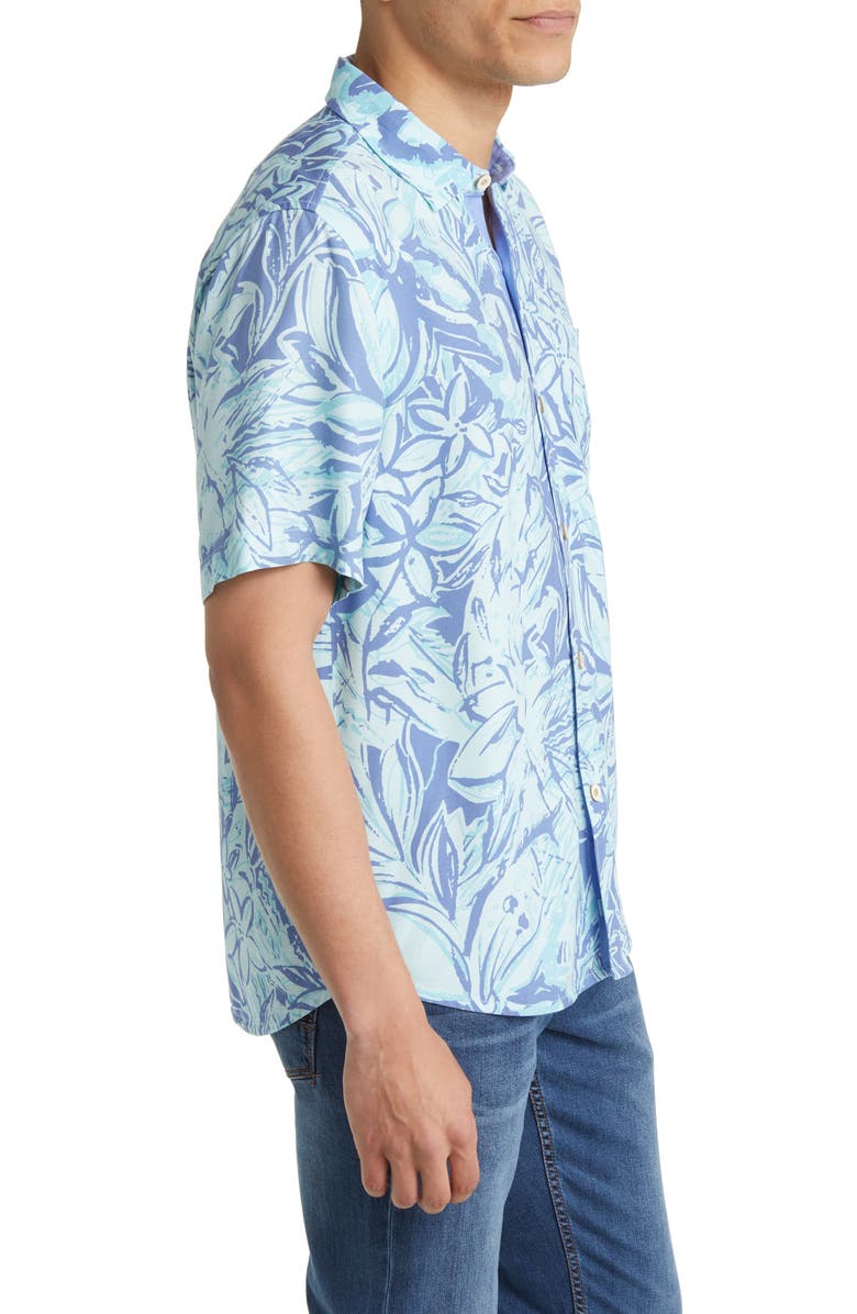 Tommy Bahama Veracruz Cay Impressions Floral Short Sleeve Button-Up Shirt, Alternate, color, 