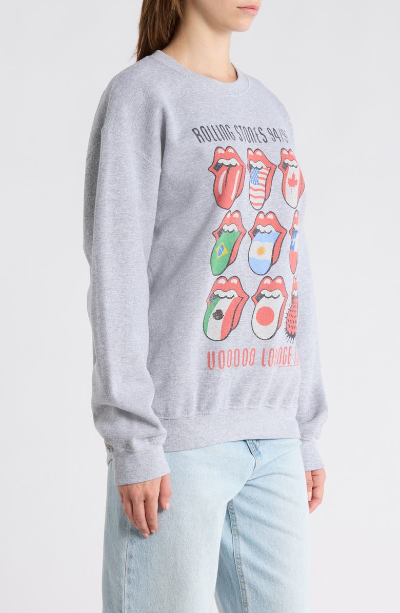 Junk Food Voodoo Lounge Tour Hot Lips Graphic Sweatshirt, Alternate, color, Sport Grey