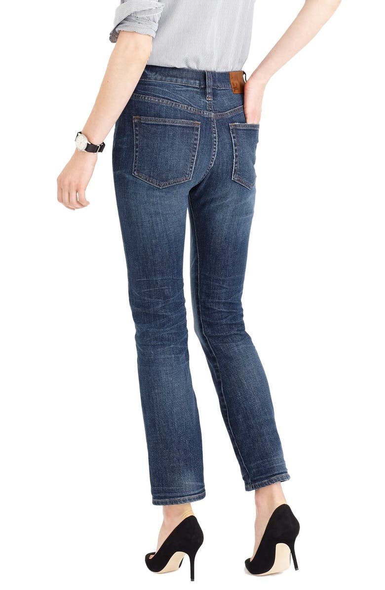 J.CREW FACTORY J.Crew 'Straight Away' Stretch High Rise Crop Jeans, Alternate, color, 