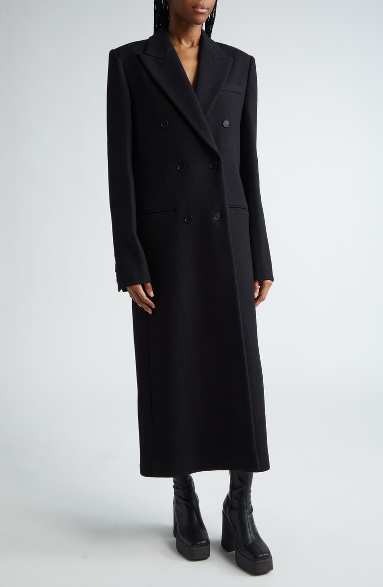 Stella McCartney Oversize Double Breasted Wool Coat, Alternate, color, 