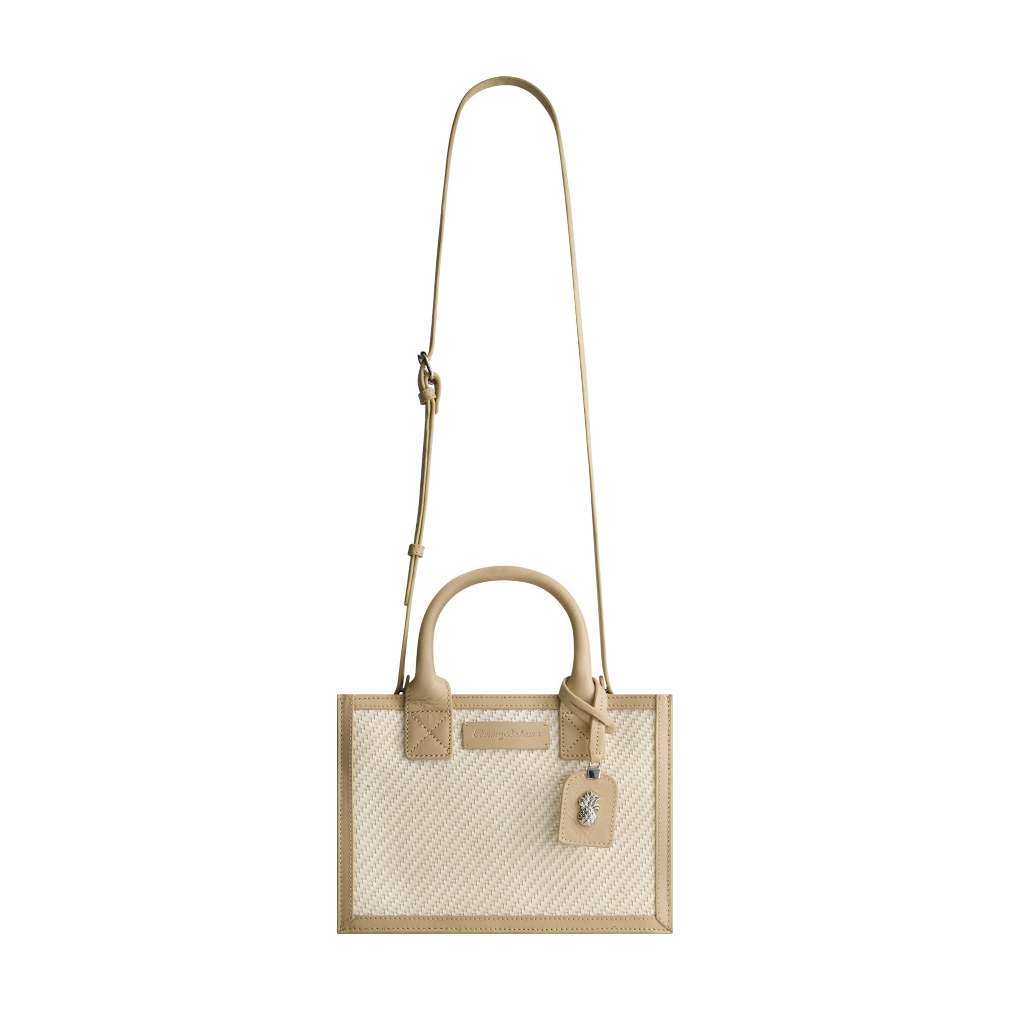 Tommy Bahama Soft Woven Modern Tote, Main, color, Tan/White