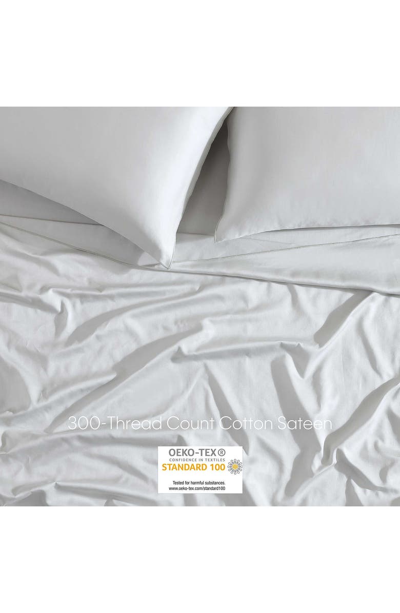 Calvin Klein Pearl Edge 300 Thread Count Sateen Sheet Set, Alternate, color, Grey