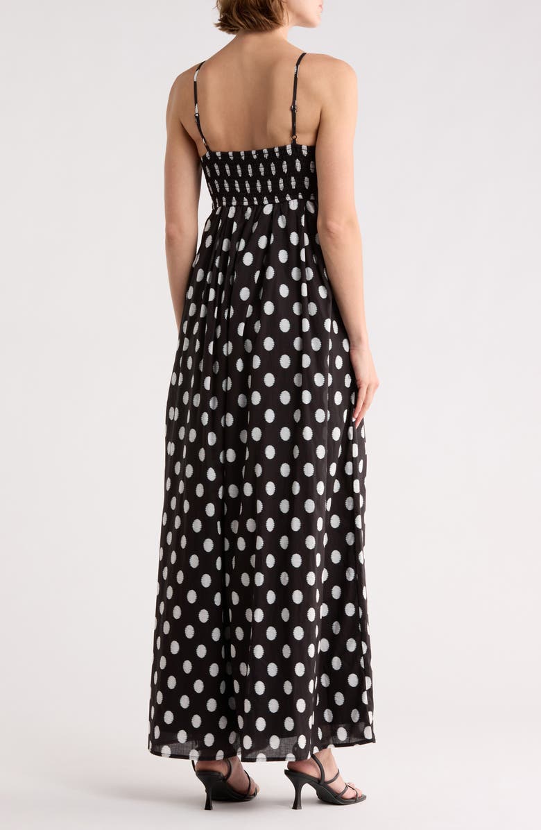 Hutch Ottie Polka Dot Wide Leg Jumpsuit, Alternate, color, Black