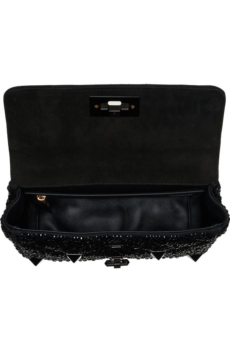 Valentino Garavani Medium Roman Stud Matelassé Leather Shoulder Bag, Alternate, color,