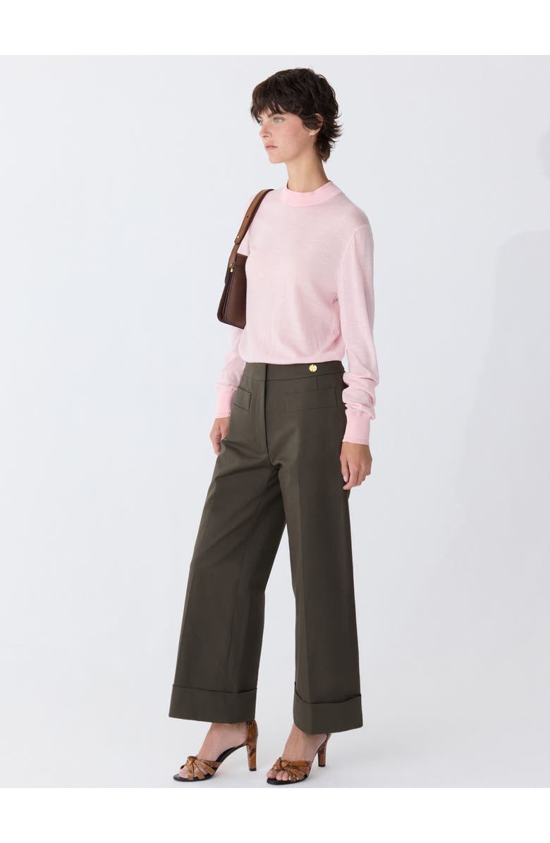 Callas Milano Brody Cropped-cuff Pant, Alternate, color, Forest