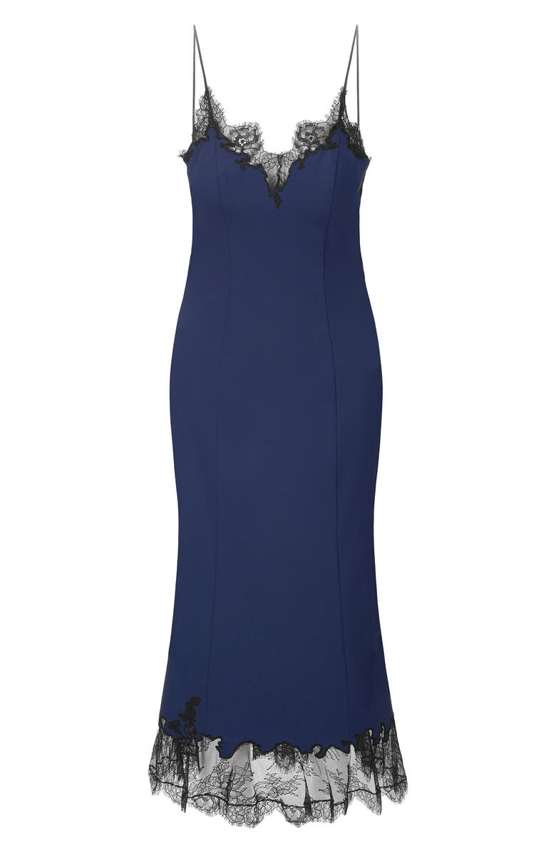 STAUD Nadia Lace Minidress, Alternate, color, Navy