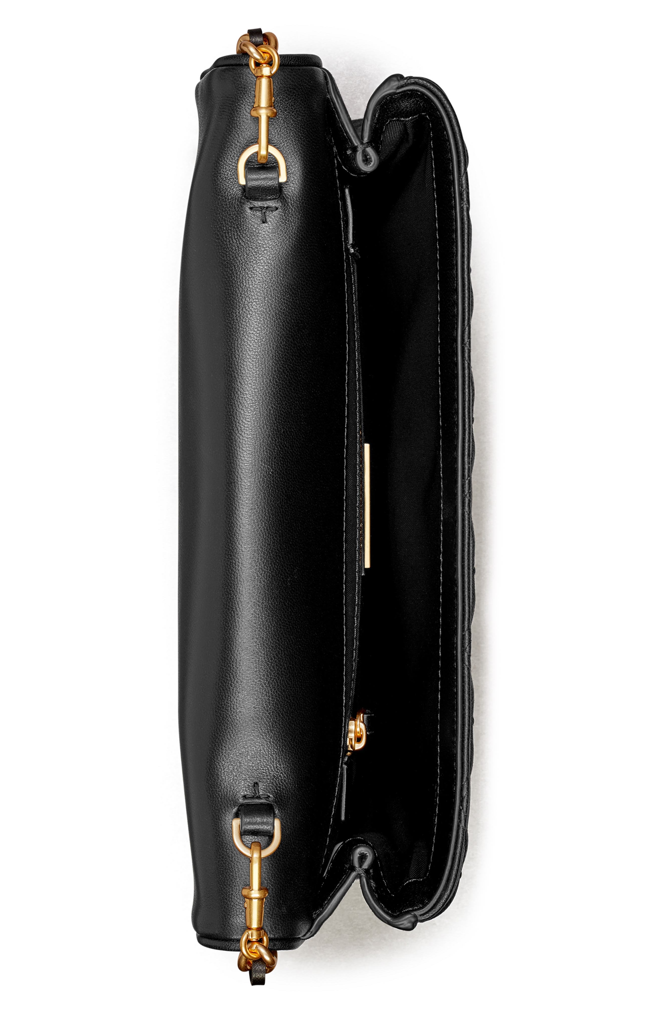 Tory Burch Fleming Soft Leather Clutch, Alternate, color, 