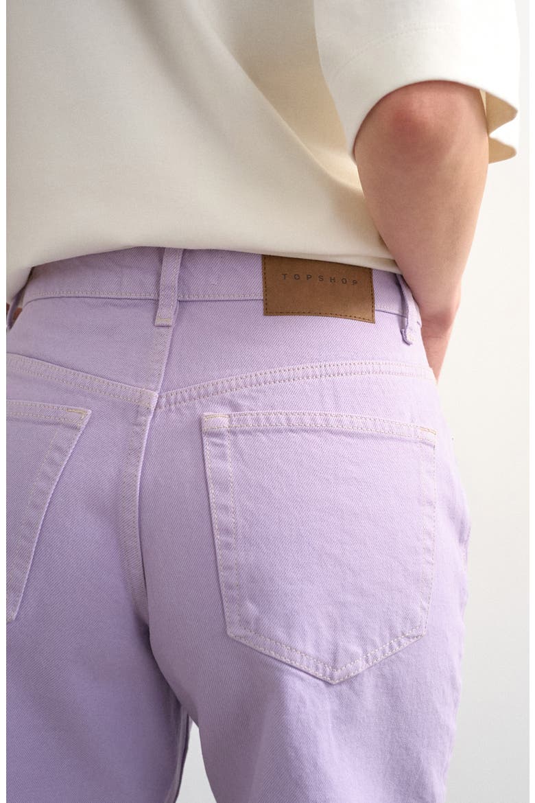 Editor High Rise Denim Shorts, Alternate, color, LILAC