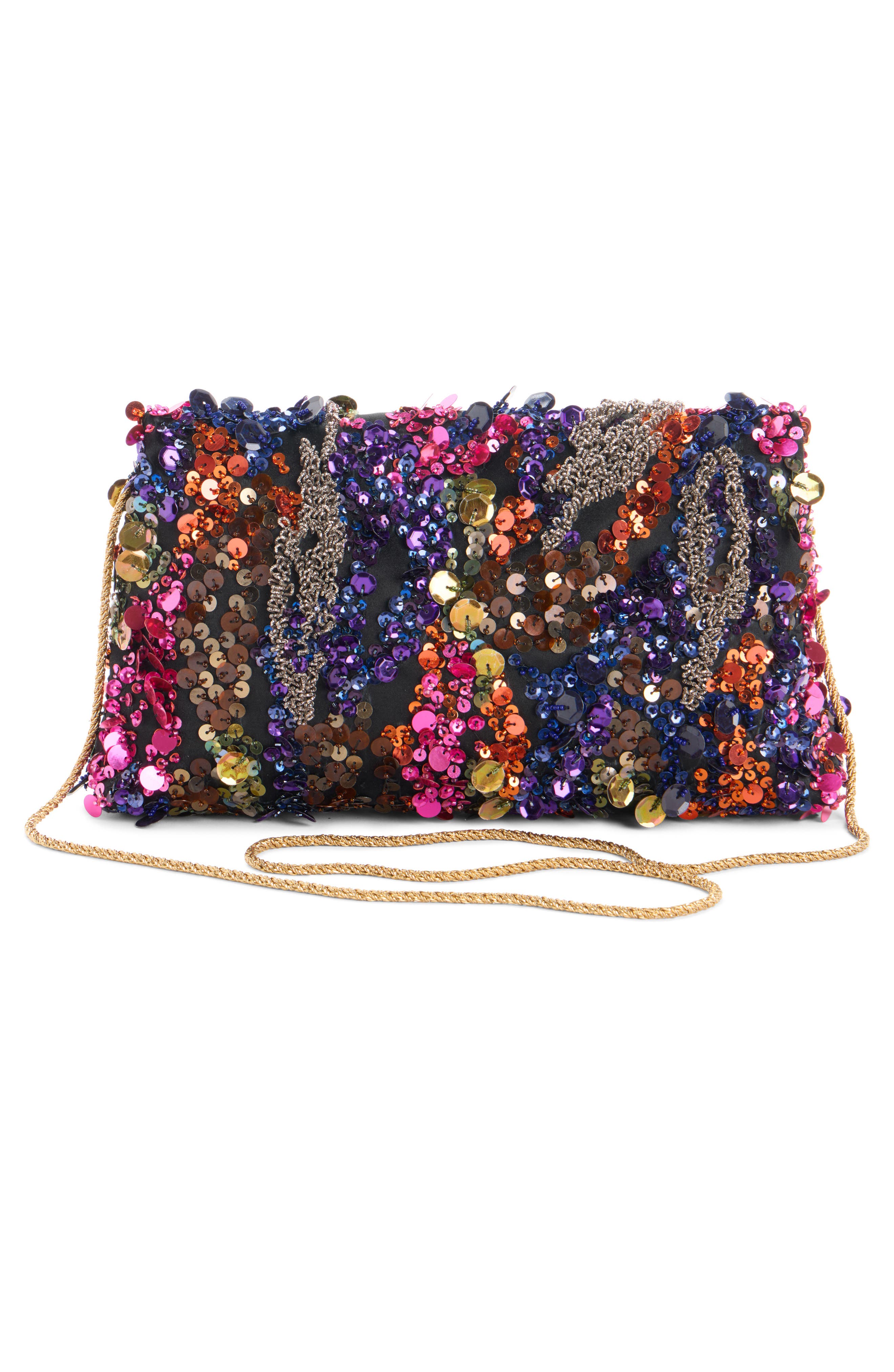 Dries Van Noten Sequin Embellished Clutch, Alternate, color, 