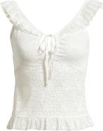 BP. Pretty Lace Ruffle Tank