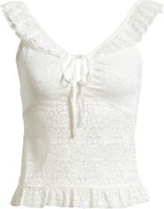 BP. Pretty Lace Ruffle Tank