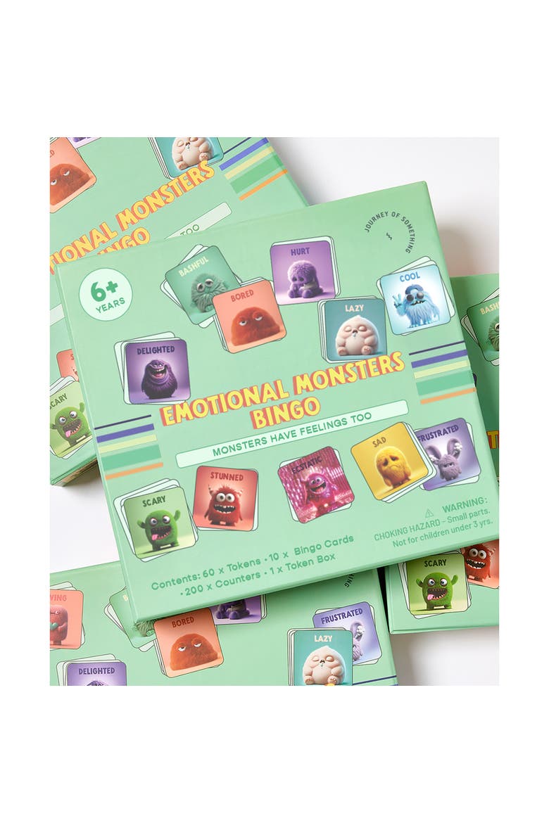 Emotional Monsters Bingo, Learn Feelings Through Play, Alternate, color, Multicolored