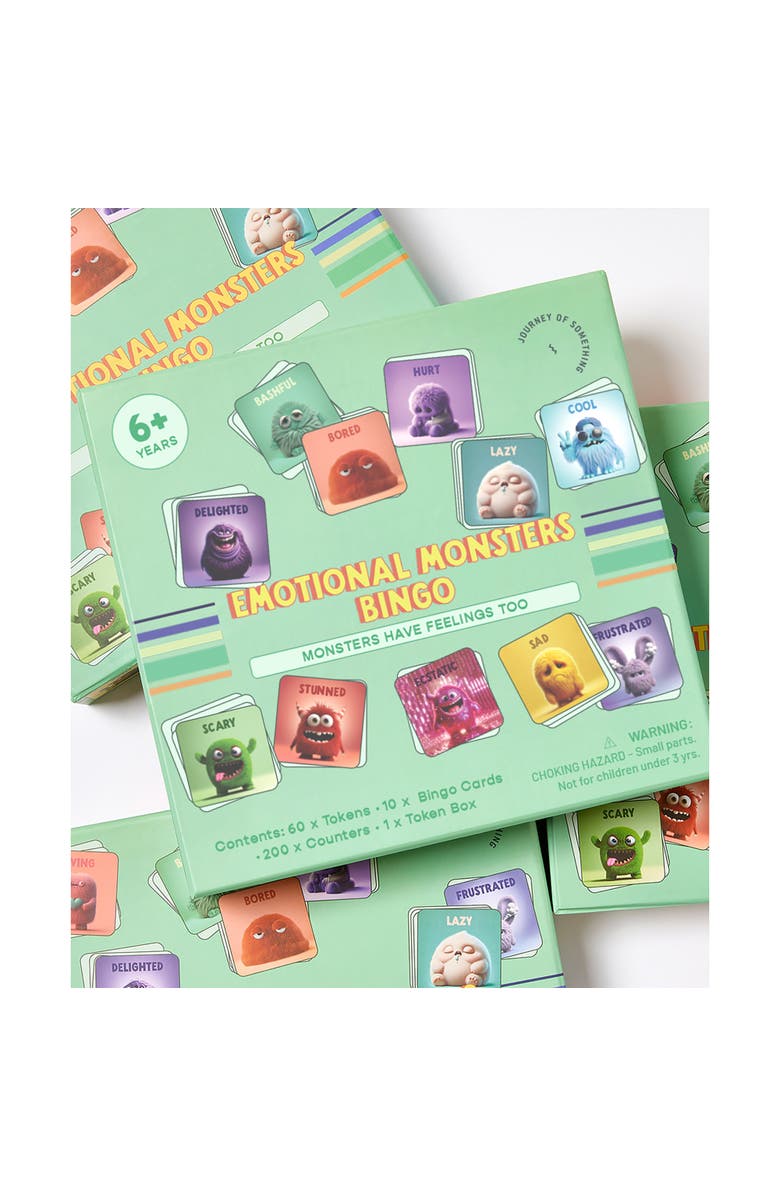Journey of Something Emotional Monsters Bingo, Learn Feelings Through Play, Alternate, color, Multicolored