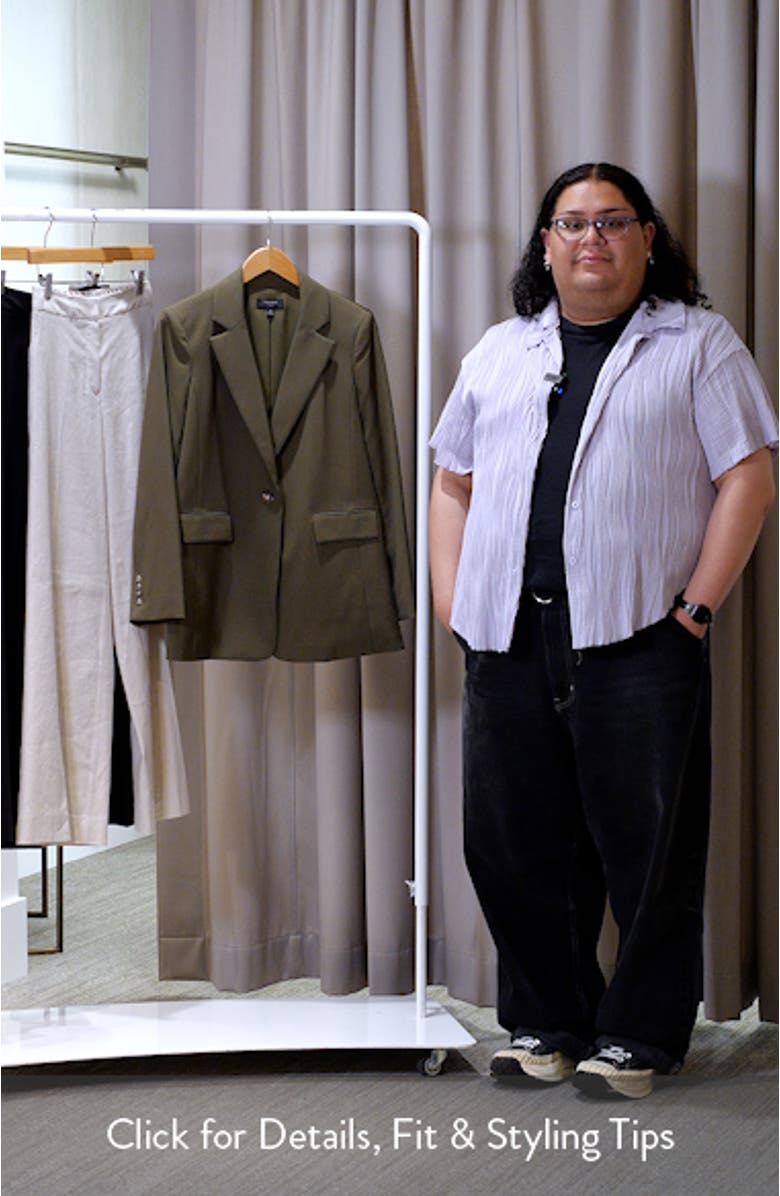 Relaxed One-Button Blazer, sales video thumbnail