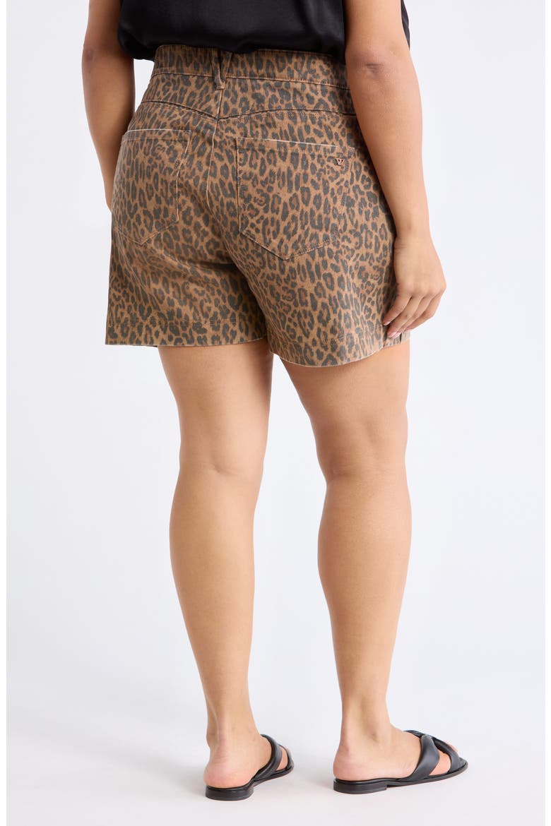 Gracie Leopard Print High Waist Denim Shorts, Alternate, color, BROWN/ BLACK MULTI