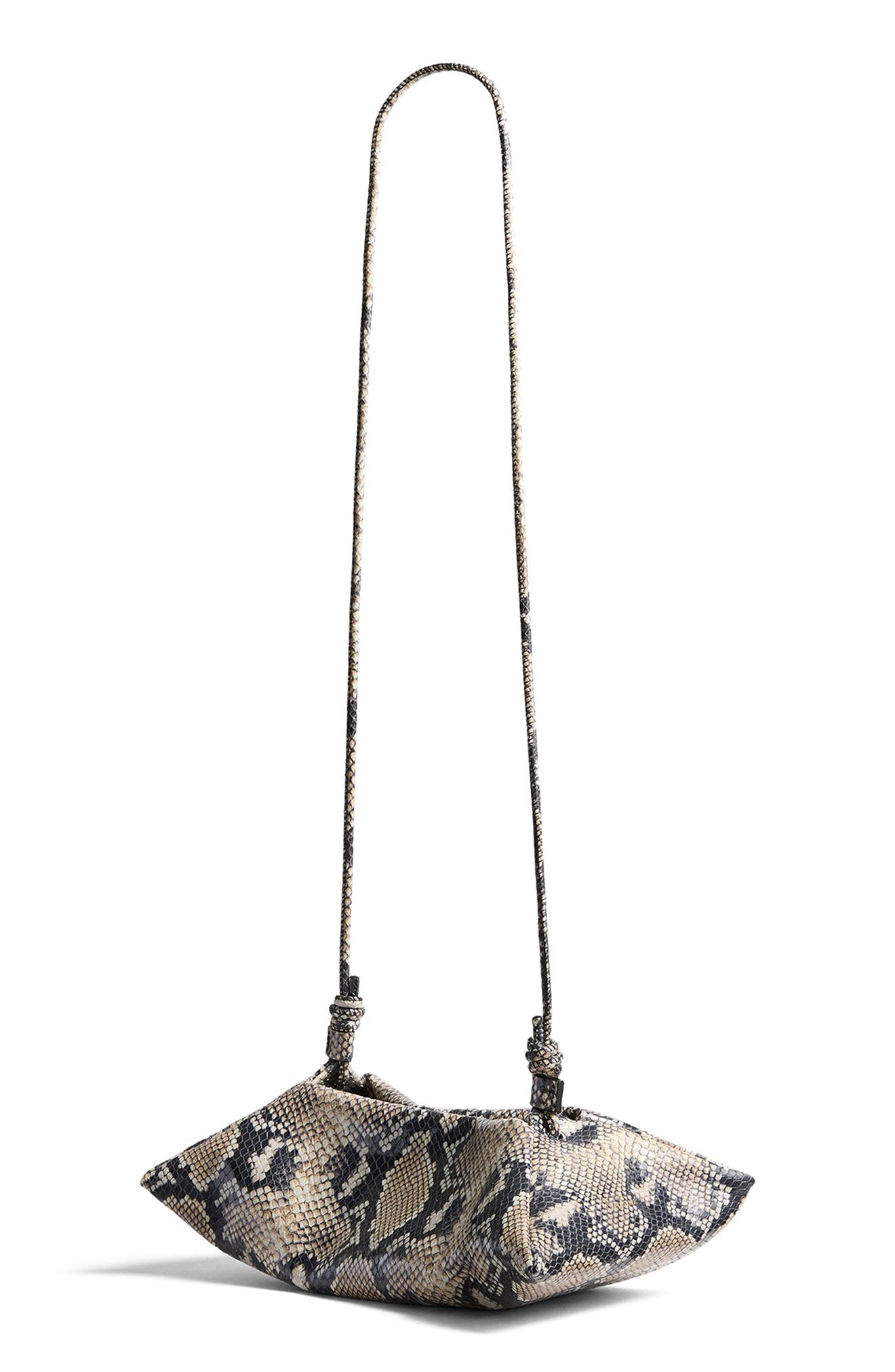 Altuzarra Mini Origami Snakeskin Embossed Leather East/West Crossbody Bag, Alternate, color, Python