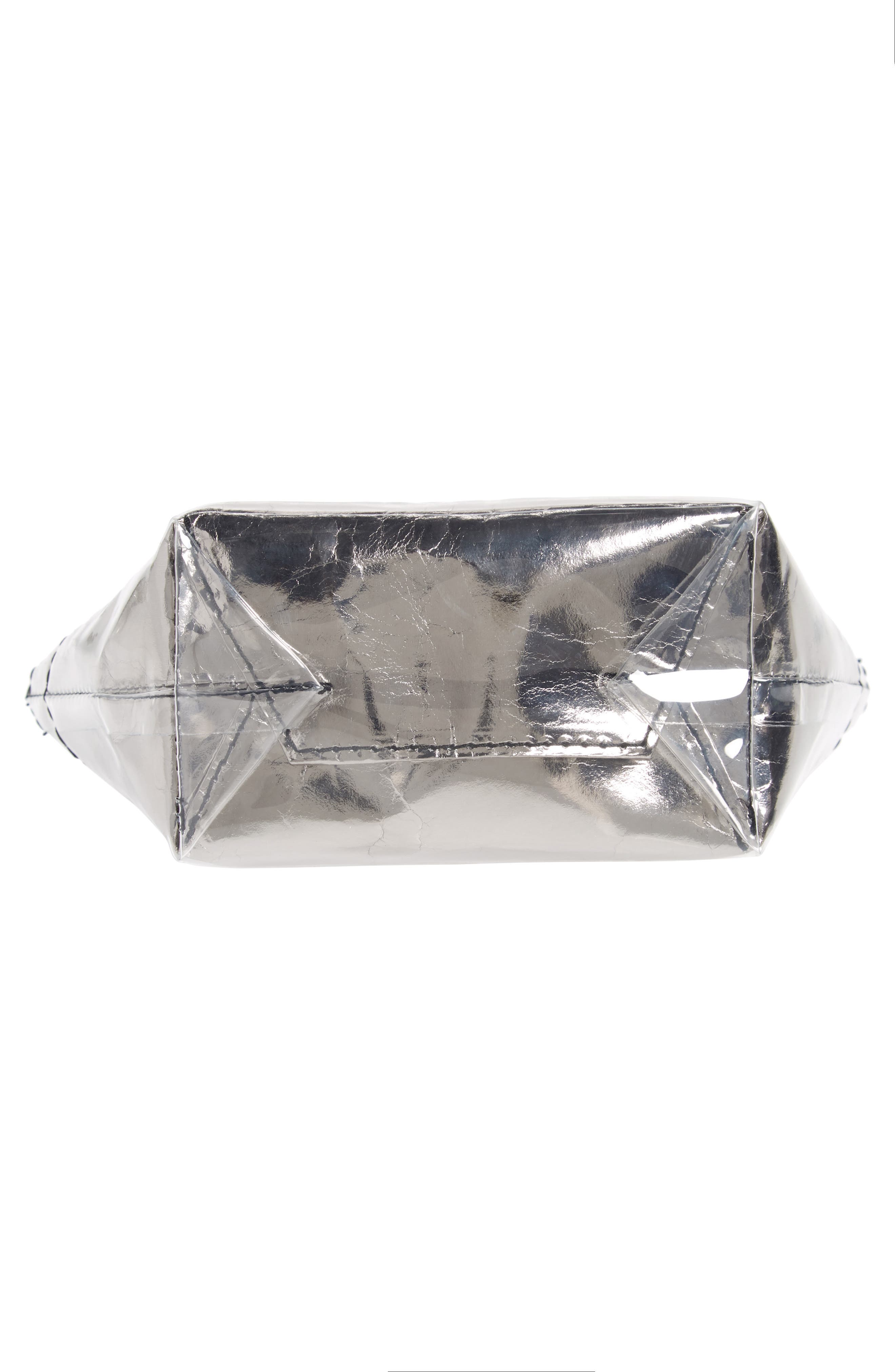 MARC JACOBS The Foil Pouch Cosmetics Case, Alternate, color, SILVER