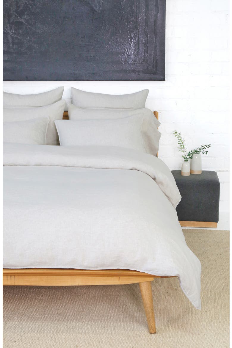 Parker Linen Duvet Cover & Sham Set, Main, color, FLAX