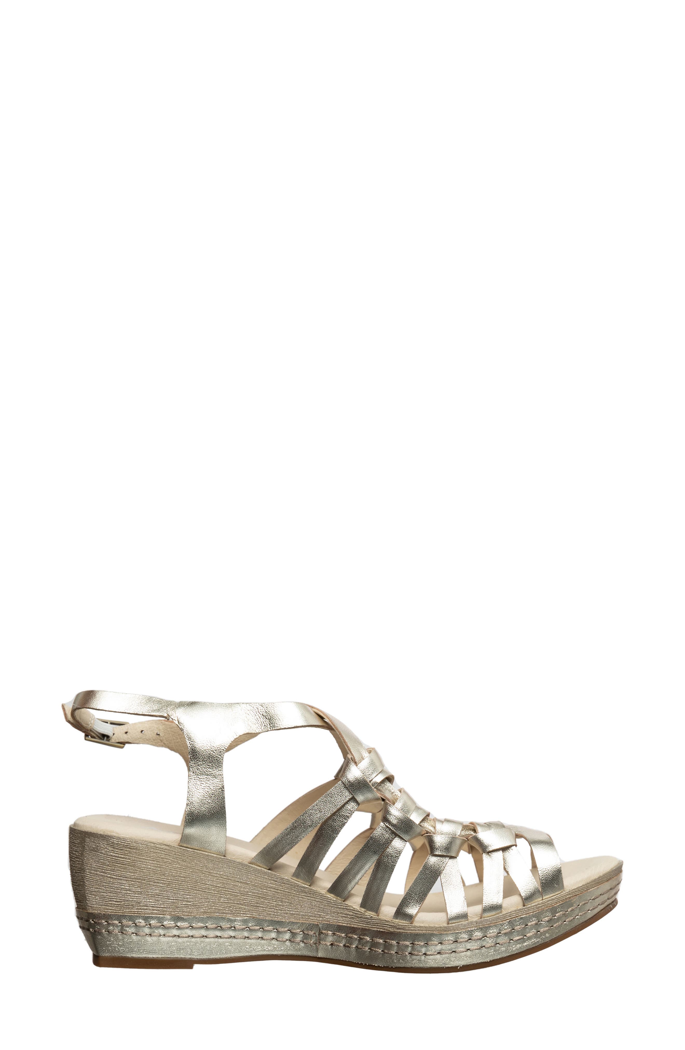 ANTELOPE Genna Platform Wedge Sandal, Alternate, color, Gold