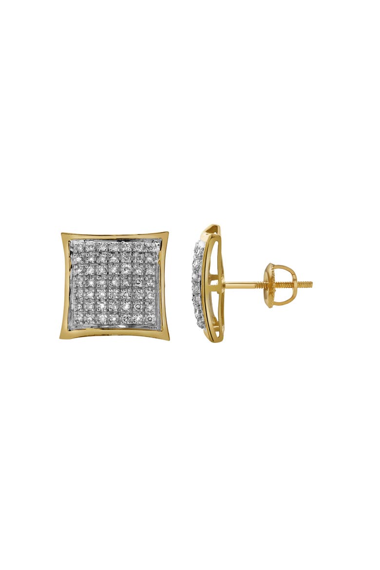 Brotar 10K Yellow Gold Diamond Unisex Earrings - 0.26 Cts, Alternate, color, 10K Yellow Gold