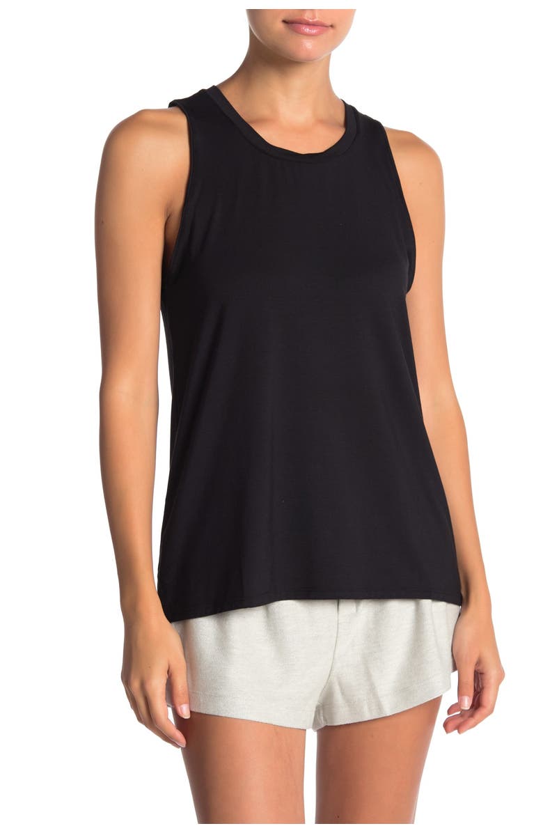 French Connection Solid Flare Tank, Main, color, 