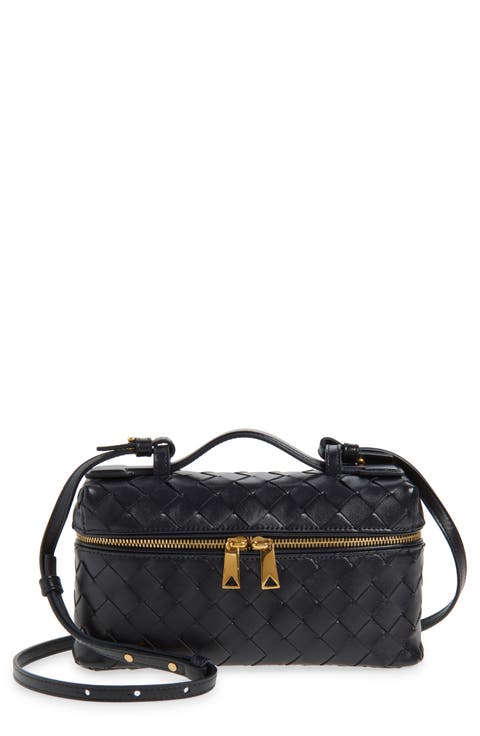 Intrecciato Leather Convertible Vanity Case