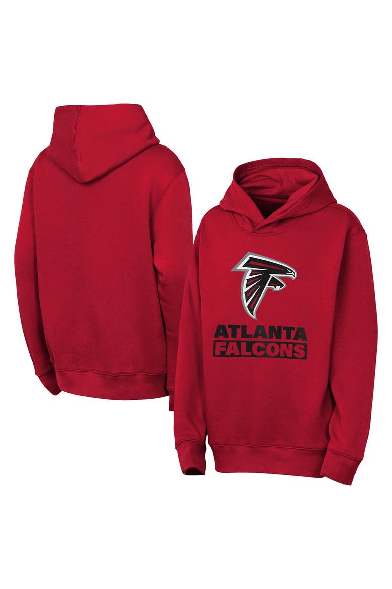 Youth Outerstuff  Red Atlanta Falcons Back to Basics Hoodie, Main, color, Red