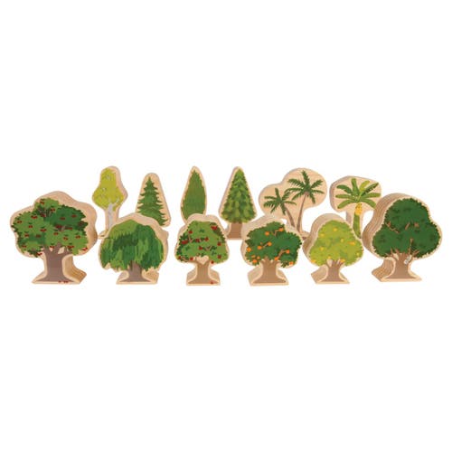 Kaplan Early Learning Company Four Seasons Wood Trees In Green