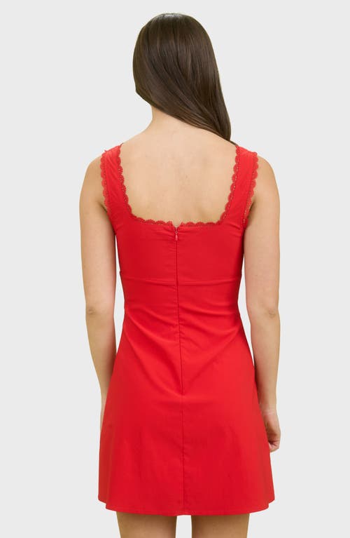 Blu Pepper Lace Trim Minidress
