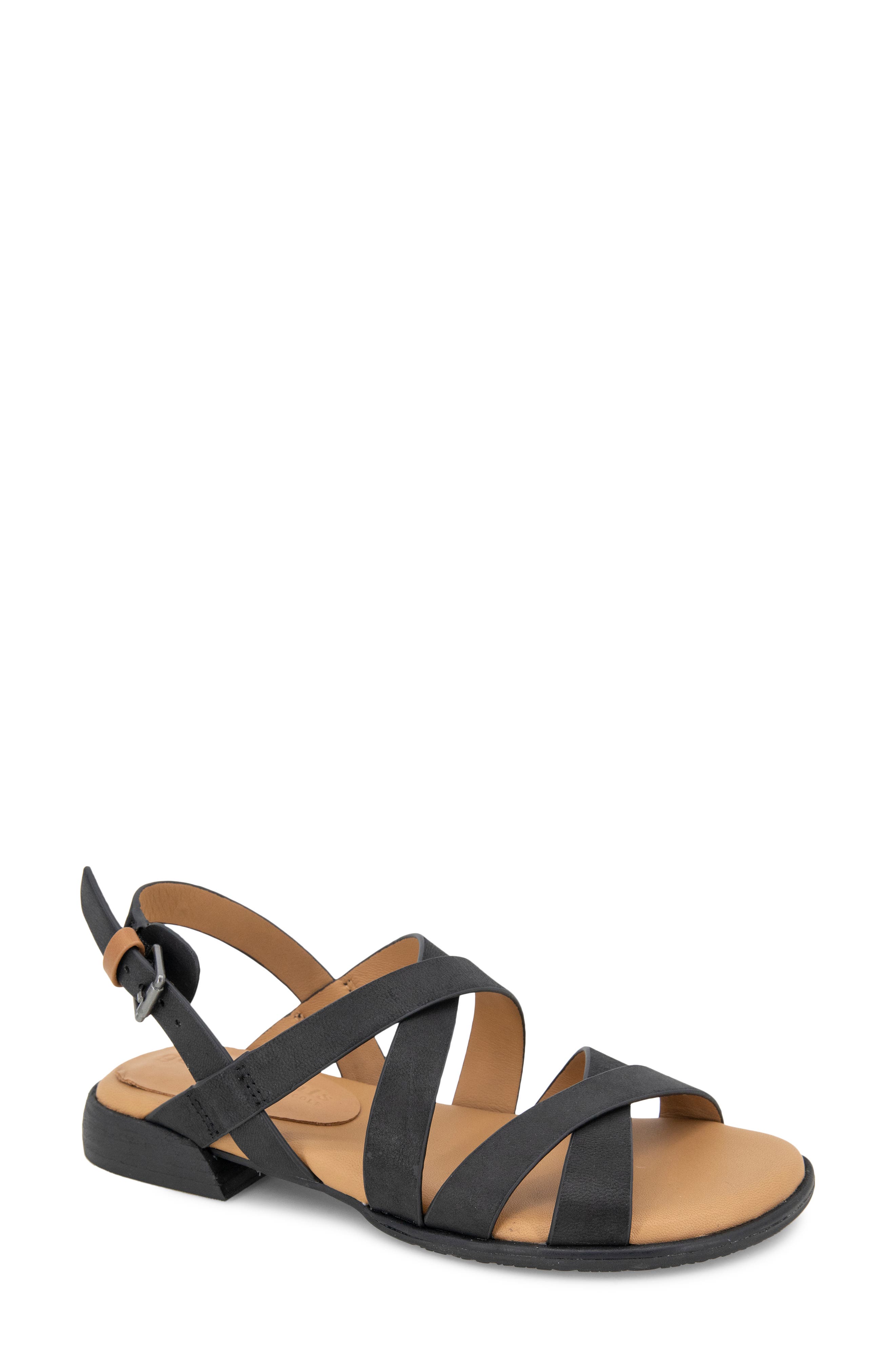 Gentle Souls Helen Slingback Sandal, Main, color, Black Leather