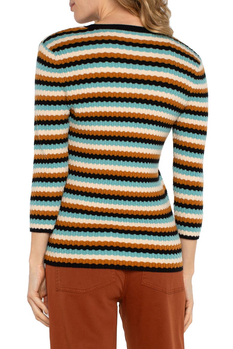 Stripe Textured Sweater, Alternate, color, OCEAN MULTI STRIPE