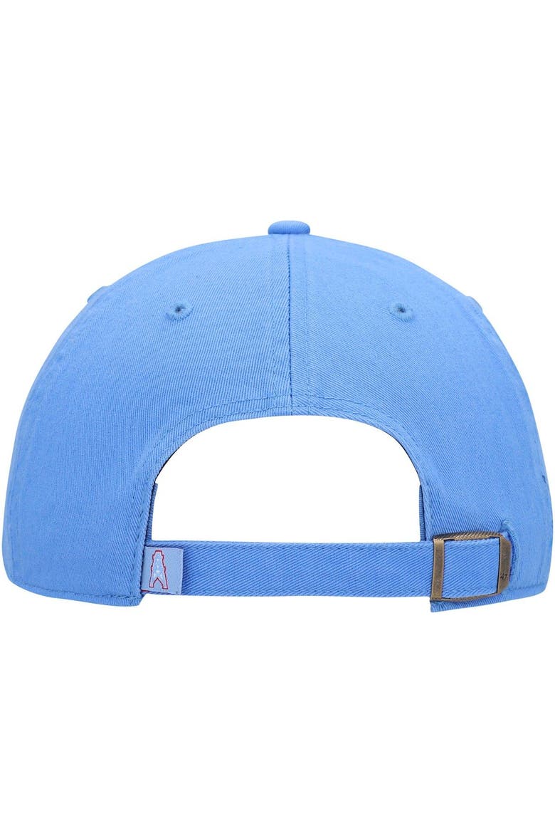 Men's '47 Light Blue Houston Oilers Clean Up Legacy Adjustable Hat, Alternate, color, Light Blue