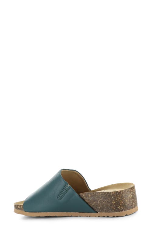 Bos. & Co. Lux Slide Sandal In Teal