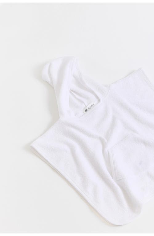 Babycottons Premium Peruvian Pima Cotton Logo Poncho Towel For Toddler In White