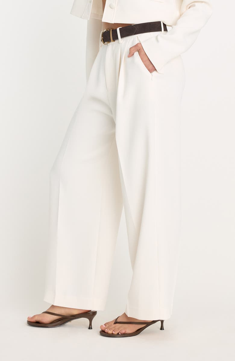 Good American Luxe High Waist Ankle Wide Leg Trousers, Alternate, color, Soft Shell
