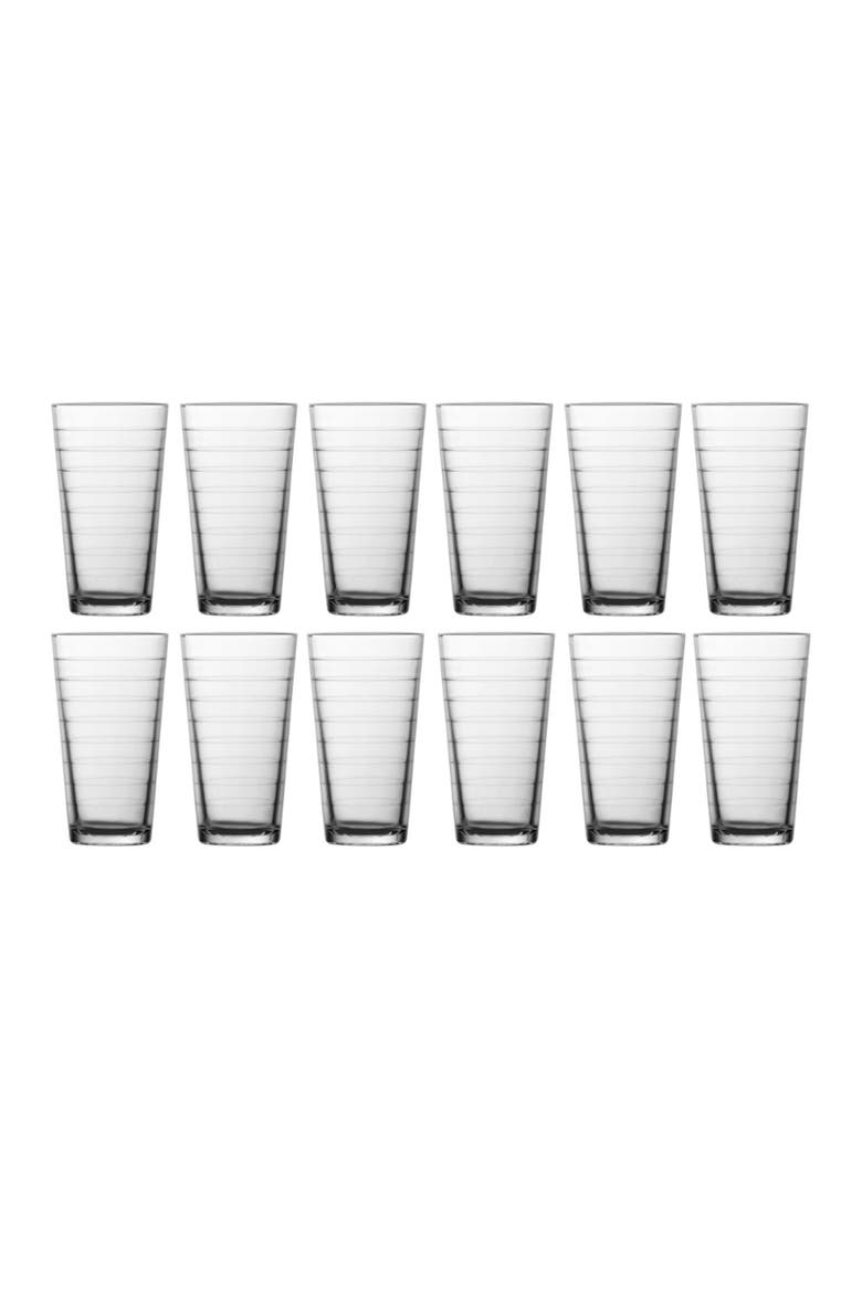 Ornamento Horizon Set of 12 Mixing Glasses, Main, color, CLEAR