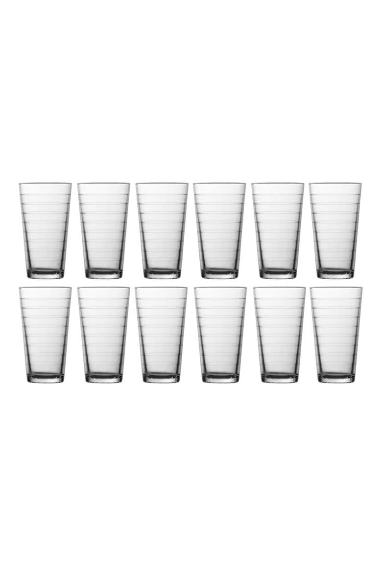 Fortessa Ornamento Horizon Set of 12 Mixing Glasses, Main, color, Clear
