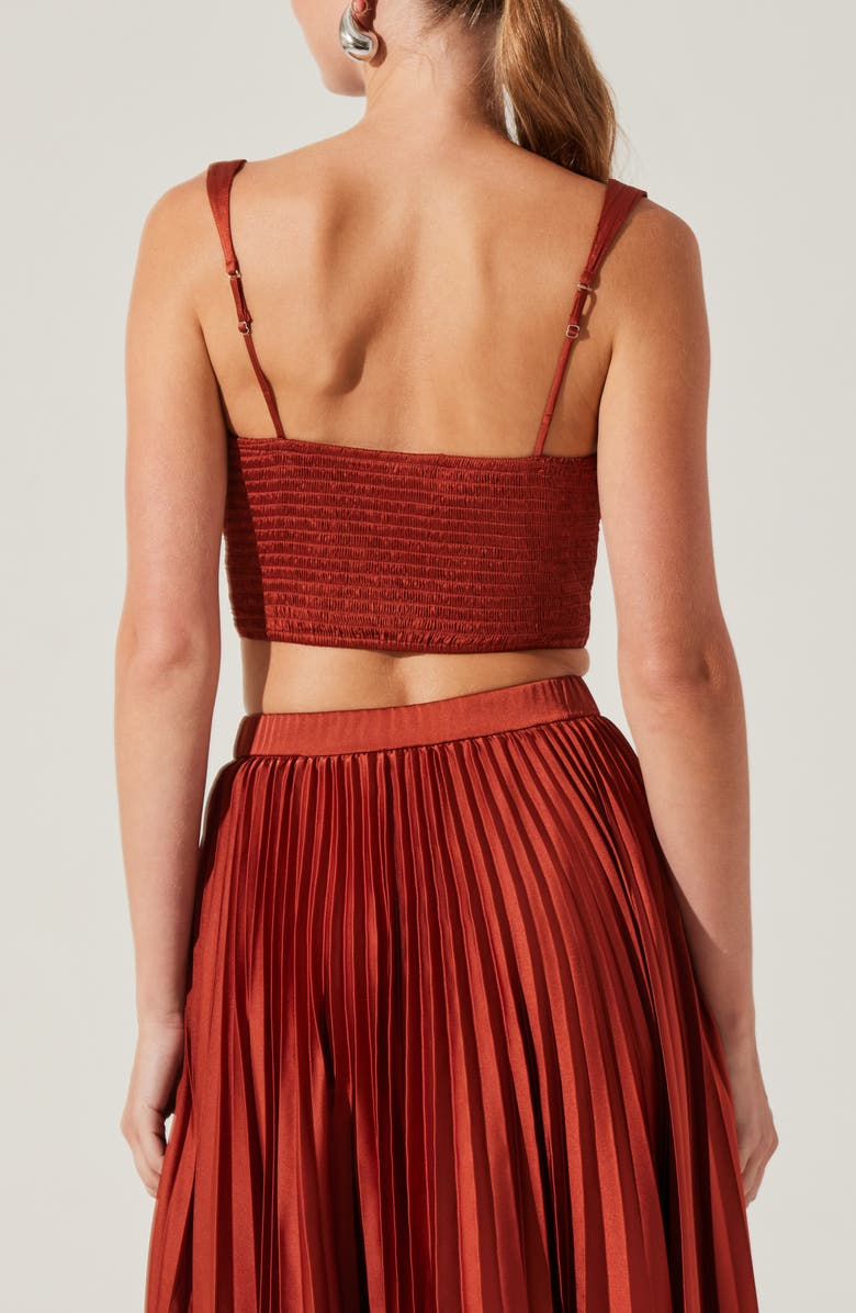 ASTR the Label Pleated Satin Crop Top, Alternate, color, 