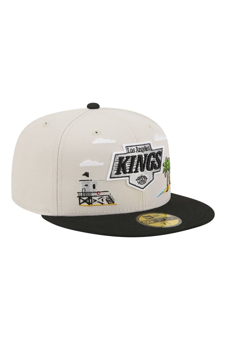 Men's New Era  Tan/Black Los Angeles Kings Localized City Icon 59FIFTY Fitted Hat, Alternate, color, Tan